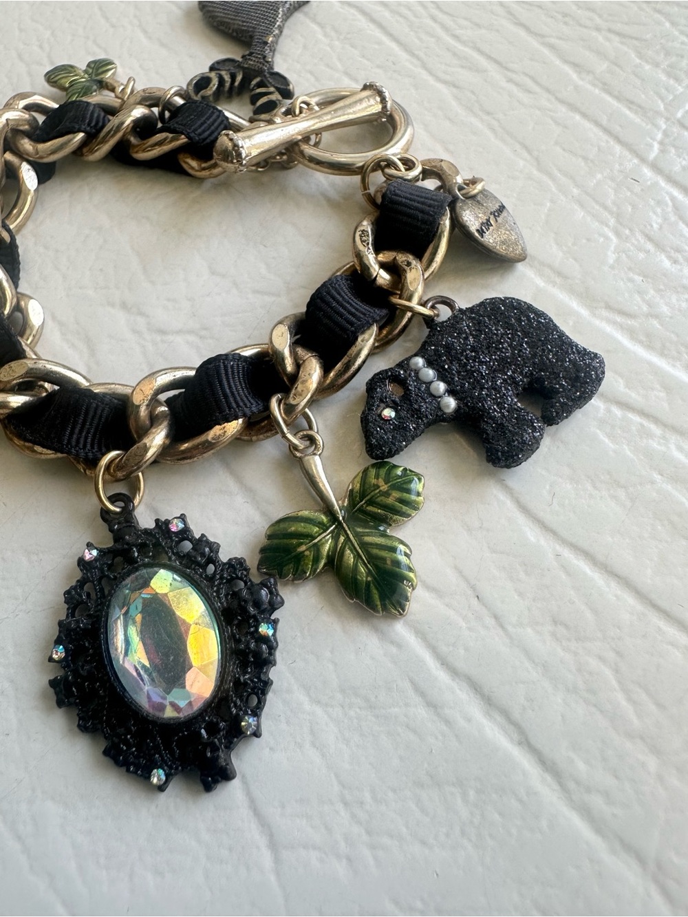 Betsy Johnson “dark forest” Woodland critters charm bracelet - Picture 3 of 3
